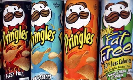 Pringles potato chips in their distinctive can. Photograph: Mark Lennihan/AP