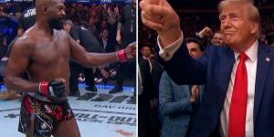 جون جونز يسلم لقب UFC الى دونالد ترامب