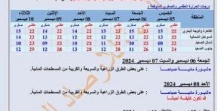 الشبورة الظاهرة الأبرز.. تفاصيل حالة الطقس خلال الأيام المقبلة