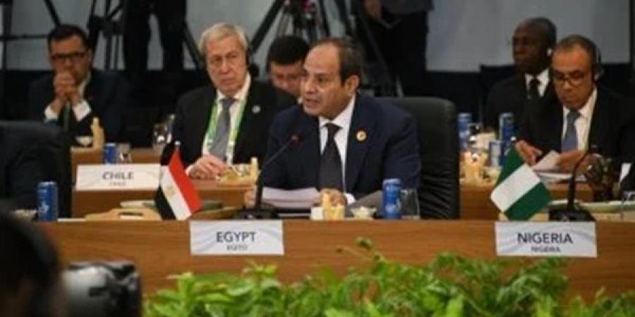 السيسي: مصر تؤمن بأنه لا سبيل لمكافحة الجوع والفقرإلا بشراكات دولية متوازنة مع الدول النامية