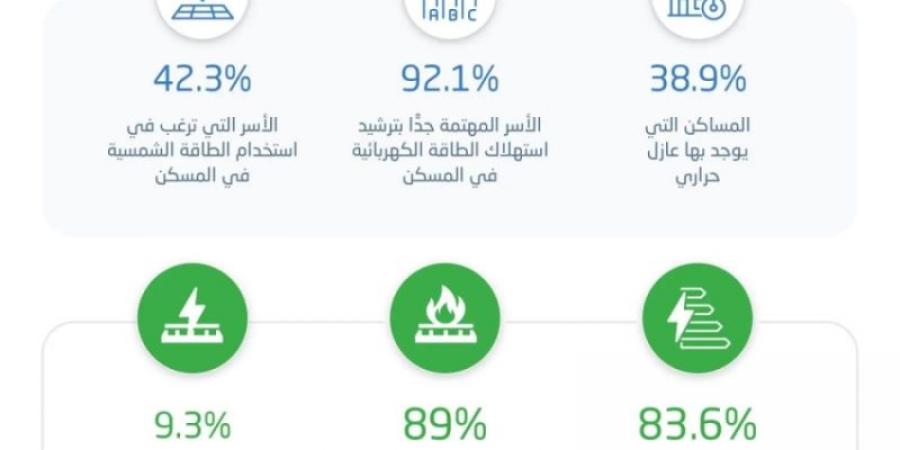 "الإحصاء" تنشر إحصاءات استهلاك الطاقة الكهربائية للقطاع السكني لعام 2023م