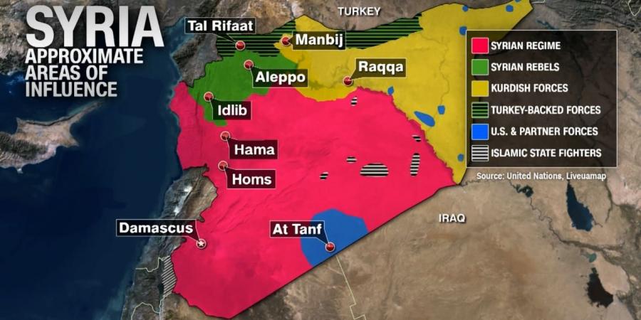 شاهد: خريطة تكشف الأراضي الجديدة التي استولت عليها الفصائل المسلحة في سوريا