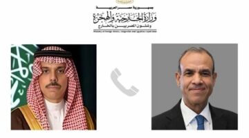 وزير الخارجية يبحث مع نظيره السعودي مستجدات الأوضاع في سوريا وغزة