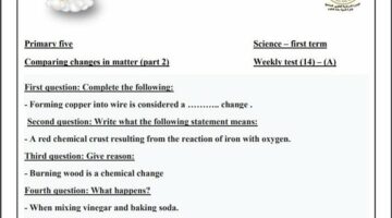مراجعات نهائية.. أسئلة تقييم الاسبوع الـ 14 في العلوم لغات لـ الصف الخامس الابتدائي