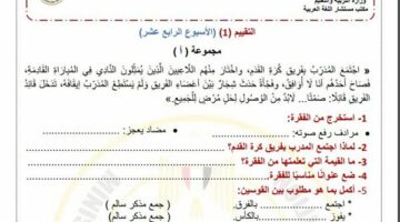 مراجعات نهائية.. لطلاب الصف الرابع الابتدائي.. أسئلة تقييم الاسبوع الـ 14 في اللغة العربية